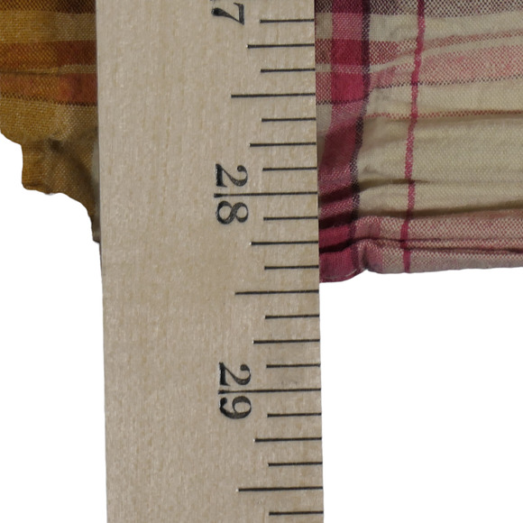 SBS Super Bad Shirt Button Up Mens XL Top Mustard Seersucker Flap Pockets Top - Picture 11 of 12